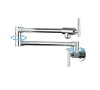 ISCBAFYX Robinet de Cuisine remplisseur de Casserole Bec à Double Joint Pliable Bras oscillant Extensible Mur en Laiton monotrou Robinet d'évier à Deux poignées Fonctionnement Flexible (Bronze