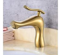 ISCBAFYX Robinet de lavabo avec contrôle de l'eau Chaude Froide, Construction entièrement en cuivre pour Plus de durabilité, idéal pour Les éviers de Salle de Bain