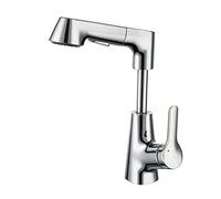 ISCBAFYX Robinet de lavabo de Salle de Bain avec pulvérisateur extractible, mitigeur Double Mode pour Eau Chaude Froide, poignée Unique relevable, Robinet d'évier extractible, Robinet de lavabo