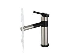 ISCBAFYX Robinet de lavabo de Salle de Bain mélangeur Chaud Froid, Robinet de lavabo Haut, Rotation à 360 degrés, robinets d'évier de Salle de Bains en Acier Inoxydable (Couleur : 03 Long)