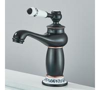 ISCBAFYX Robinet de lavabo en Laiton rétro mitigeur à poignée Unique Robinet d'évier de Salle de Bain d'eau Froide, rétro A (Bronze huilé)