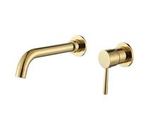 ISCBAFYX Robinet de lavabo Mural 21 cm Mitigeur Chaud col pour lavabo Baignoire de Salle de Bain élégant dissimulé pour Une décoration de Salle de Bain élégante Une Installation Facile