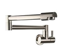 ISCBAFYX Robinet de Remplissage de Pot en Laiton, Robinet de Cuisine d'eau Froide, Robinet d'évier de Cuisine Commercial, Pliable, Extensible, Double Joint, Bras pivotants, monotrou, poignée