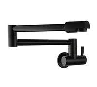 ISCBAFYX Robinet de Remplissage de Pot Robinet de Cuisine d'eau Froide Unique en Laiton Robinet d'évier de Cuisine Commercial Pliant Extensible Double Bras pivotants Monotrou Robinets