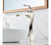 ISCBAFYX Robinet d'eau Chaude Froide de lavabo, mitigeur d'eau Chaude Froide de Salle de Bains, Robinet de comptoir, Titane doré