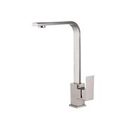 ISCBAFYX Robinet d'évier de Cuisine en Acier Inoxydable brossé, Robinet de lavabo pivotant, Rotation à 360 degrés, mélangeur d'eau Chaude Froide, Robinet (Couleur : OneSize)