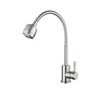 ISCBAFYX Robinet d'évier de Cuisine en Acier Inoxydable brossé, Robinet de lavabo pivotant, Rotation à 360 degrés, mélangeur d'eau Chaude Froide, Robinet de Robinet (Couleur : 4)