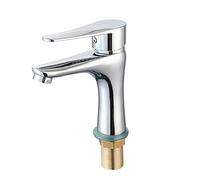 ISCBAFYX Robinet d'évier monotrou à 1 poignée Salle de Bains en Laiton mélangeur d'eau Chaude de Motte Robinet de lavabo Cascade Installation Assise galvanisée,