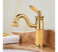 ISCBAFYX Robinets de lavabo Robinet d'évier en Laiton Antique à poignée Unique Montage sur Pont Vintage Torneiras Mélangeur de Bain d'eau Chaude Froide Robinet d'eau (Couleur : SLT021-HY)