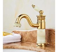 ISCBAFYX Robinets de lavabo Robinet d'évier en Laiton Antique à poignée Unique Montage sur Pont Vintage Torneiras Mélangeur de Bain d'eau Chaude Froide Robinet d'eau (Couleur : SLT021-BY)