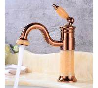 ISCBAFYX Robinets de lavabo Robinet d'évier en Laiton Antique à poignée Unique Montage sur Pont Vintage Torneiras Mélangeur de Bain d'eau Chaude Froide Robinet d'eau (Couleur : SLT021-CY)