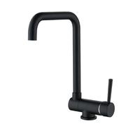 ISCBAFYX Robinets d'évier de Cuisine mélangeur Cascade Robinet de Cuisine en Acier Inoxydable pivotant à 360 ° poignée monotrou Robinet d'évier de Cuisine - Noir, Noir