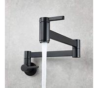 ISCBAFYX Robinets mélangeurs pour évier de Cuisine, Robinet de Remplissage de Casserole, Montage Mural Pliable, Robinet d'évier monotrou Froid, Robinet à Bec Pliant Rotatif Facile à Installer