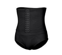 ISCBAFYX Short de Corps pour Hommes, vêtement Gainant Respirant, Court, contrôle Ferme, rehausseur de Fesses, sous-vêtements Amincissants à la Taille au Crochet (Noir L)