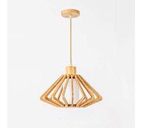 ISCBAFYX Simplicité Traditionnelle Pendre Lumière en Bois Créatif Diamètre Moderne 13,7 "Éclairage Plafond Utilisation l'ampoule E27 Suspension de tâches câblées pour la Cuisine Cafe Bar