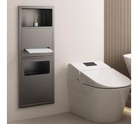 ISCBAFYX Support de Rangement encastré pour Papier Toilette, Poubelle Murale cachée avec alcôve intégrée pour Cuisine, Salon, Chambre à Coucher