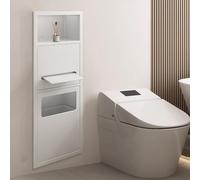 ISCBAFYX Support de Rangement encastré pour Papier Toilette, Poubelle Murale cachée avec alcôve intégrée pour Cuisine, Salon, Chambre à Coucher
