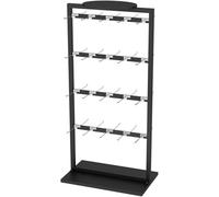 ISCBAFYX Support de Rangement pour Chaussettes, Tringle à vêtements, présentoir de Chaussettes, Support en métal Double Face à 4 Niveaux avec éère supérieure, présentoir pour Porte-clés, Chapeaux,