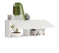 ISCBAFYX Support de Rangement pour Porche à la Maison, bibliothèque Murale créative pour Chambre à Coucher Bureau, Salon, Armoire Murale décorative, Armoire Suspendue de Cuisine (Blanc A, 80 x 20 x
