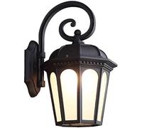 ISCBAFYX Support Lumière Classique Lanterne Murale Européenne Extérieure Étanche Applique Rétro en Aluminium Verre Extérieur Support Anti-Pluie Lumière E27 Grenier Porche Patio Éclairage Acier