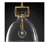 ISCBAFYX Suspension Industrielle Lampe pendante de Luxe en Verre créatif Tête Unique Chevet Chambre Salon Décoration Plafonnier Suspendu (Taille
