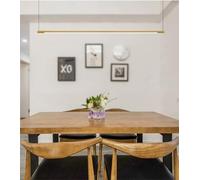 ISCBAFYX Suspension LED linéaire pour îlot de Cuisine, à intensité Variable avec télécommande, Lampe Suspendue pour Salle à Manger, Bar, Table, Bureau, Abat-Jour Blanc réglable en Hauteur (Or, 120