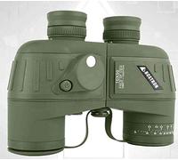 ISCBAFYX Télescope, Jumelles Marines 10X50, télescope étanche Puissant Professionnel HD avec portée de Boussole, système de Prisme Film Vert à Large Bande