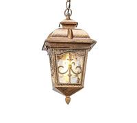 ISCBAFYX Traditionnel européen réglable Outdoor IP54 Porche de Patio léger en métal E27 Retro Garden Lantern Pavilion Pavillon Light Pending Lamp Fixtures Couleur: Bro