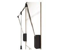 ISCBAFYX Tringle de Placard réglable vers Le Bas de 35 à 46,7 Pouces, Organisateur de Rail de Levage de Garde-Robe Robuste, Rangement de cintres montés sur Le côté, Tube Extensible pour Un Espace de