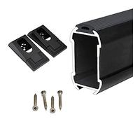 ISCBAFYX Tringle de Suspension Noire antidérapante pour Placard, Gain de Place, Organisation de Garde-Robe, Longueur de 21,6 Pouces avec vis