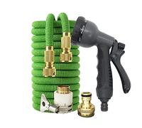 ISCBAFYX Tuyau d'arrosage Flexible Extensible Eau Extensible pour Lavage de Voiture Extensible Largement utilisé(Vert,33FT-10M)