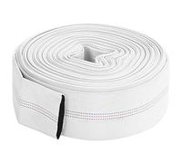 ISCBAFYX Tuyau d'incendie 30 m 3 Pouces Tuyau d'eau Flexible en PVC Blanc avec Couches en Spirale Polyester pour Installation de Raccord d'extension d'alimentation en Eau sanitaire