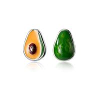 ISCBAFYX TXCLTS Boucles d'oreilles Fruits émail Bijoux 925 Argent Avocat Vert Boucles d'oreilles asymétriques Femmes Mode Creative Party Boucles d'oreilles Bijoux Boucles d'oreilles