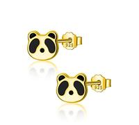 ISCBAFYX TXCLTS Boucles d'oreilles pour Filles, Argent Sterling 925 Doux Mignon Minimaliste Animal Panda Boucles d'oreilles à Goujon pour Femmes fête de Mariage Bijoux Fins Accessoires de Mode