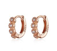 ISCBAFYX TXCLTS S925 Boucles d'oreilles en Argent Sterling Zircon Femme Mignon Or Tortue étoile Lune Bijoux de Mode Cadeau d'anniversaire Boucle d'oreille à Clip