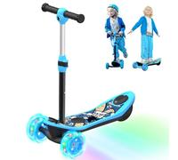 iScooter E-Scooter pour Enfants de 3 à 12 Ans, 2 en 1 e-Step pour Enfants avec Batterie de 12 V 5 Ah et Effet de lumière, Trottinette électrique avec Roues de 15,7 cm, portée jusqu'à 10 km, Max