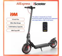 iScooter i9m Electric Foldable Scooter Working Commuting Outdoor Travel 7.5Ah Scooter Electric Kick Scooter 10inch Pneumatic Tire APP E-Scooter i9M