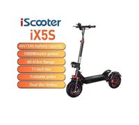 iScooter iX5S Trottinette électrique tout-terrain- Moteur 1000 W, autonomie de 65 km, pneus 11"" et suspension hydraulique