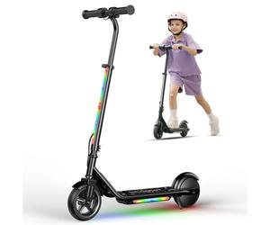 iScooter K2Pro Trottinette Électrique Enfant 6-12 Ans,Moteur 150W,3 Vitesses 5/10/16 km/h,Lumières Ambiance,Frein Double,Charge Magnétique,Roues 6 Pouces,Autonomie 9 km