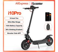 Trottinette Electrique iScooter i10Pro Autonomie 50-60km,800W 15Ah- 10Pneus Noir