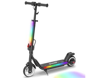 iScooter Trottinette électrique pour Enfants de 8 à 14 Ans, Moteur de Pointe de 250 W, 8/13/19 km/h, 60 Minutes de Conduite jusqu'à 15 km, Pliable et réglable en Hauteur 90-102 cm, Trottinette