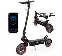 iScooter W8 Trottinette Électrique Adulte,Autonomie 45km,Trottinette Électrique Pliable Tout-Terrain avec Pneus Antidérapants,Suspension à Ressort,Écran LCD,Application Mobile
