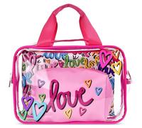 iscream + Corey Paige Lot de 3 sacs grands, moyens et petits pour produits de toilette et cosmétiques et voyage - Lettres d'amour