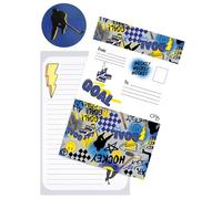 iscream + Corey Paige Lot de 8 cartes pliantes prêtes à envoyer - Jouer au hockey