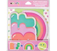 iscream Rainbow Friends Lot de 2 cartes postales avec enveloppes