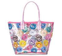 iscream Sac fourre-tout transparent à double poignée pour voyage et courses, Go Do-nuts