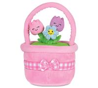 iscream Sunny Spring Panier de fleurs en peluche avec accents brodés pour tous les âges 30,5 cm