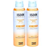 ISDIN Fotoprotector Transparent Spray Wet Skin SPF 30 2x250 ml