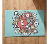 Isdreem Grand Tapis de Porte D'Entrée Paillasson One Piece Dessin Animé Sol Pliable Maison Intérieur Séchage Rapide, 50x80cm