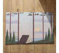Isdreem Grand Tapis de Sol Entrée Joli Paysage Dessin Animé Bain Interieur Original Séchage Rapide, 50x80cm